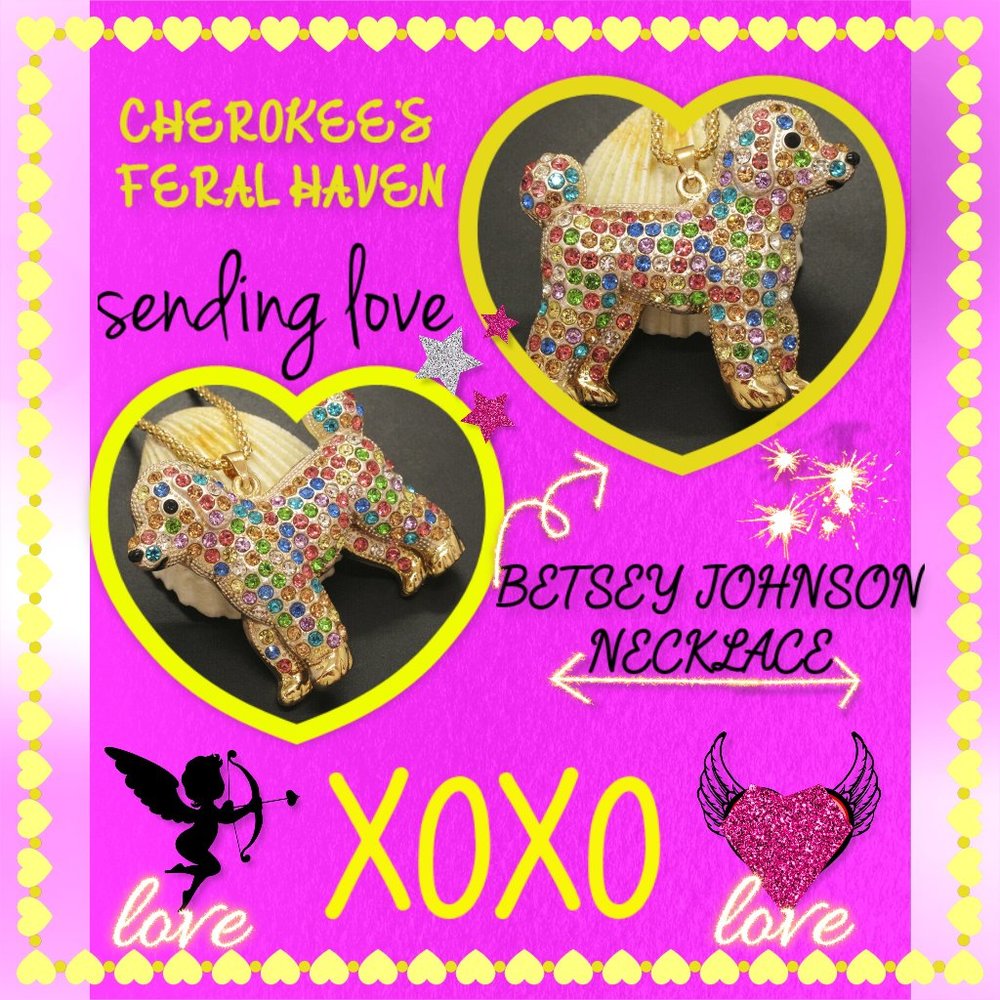 Betsey Johnson Colorful Poodle Necklace